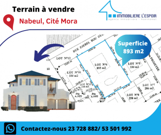 Lot de terrain a vendre a Nabeul, cité MORA