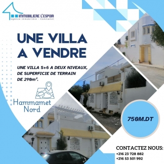 Une villa de luxe à vendre à Hammamet Nord